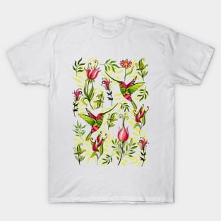 Hummingbird and flowers T-Shirt